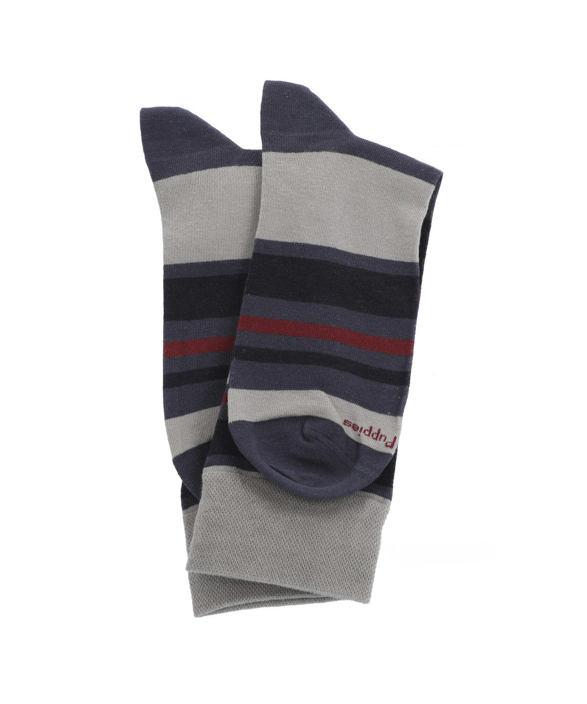 Calcetin Algodón Hombre C Cuff Multilin Gris Hush Puppies