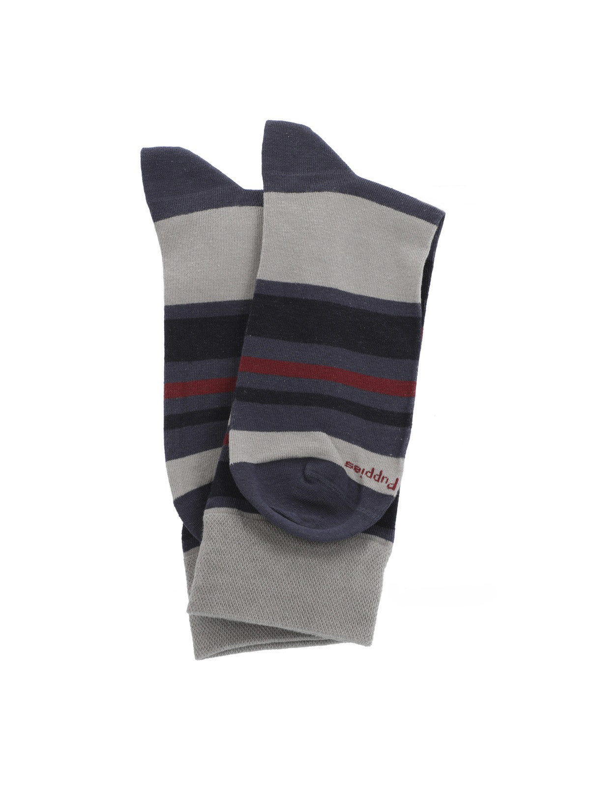 Calcetin Algodón Hombre C Cuff Multilin Gris Hush Puppies