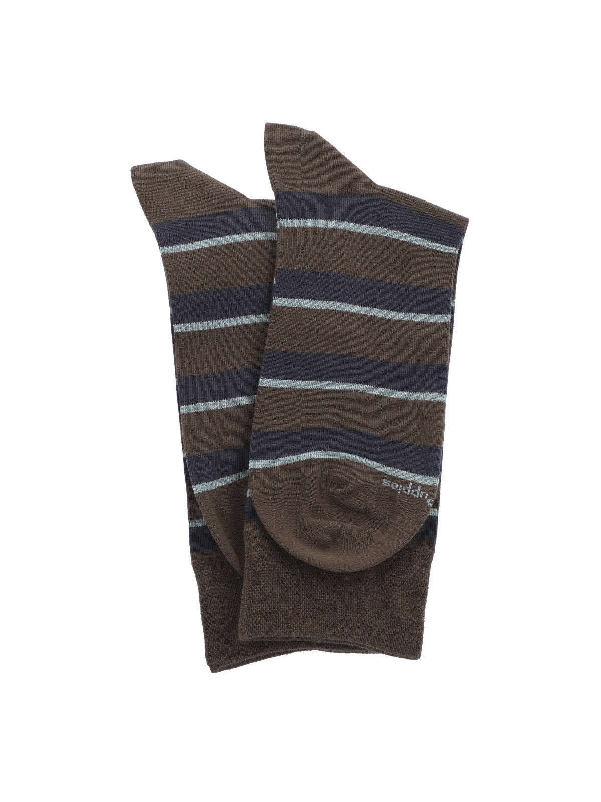 Calcetin Algodón Hombre C Cuff Stripes Gris Hush Puppies