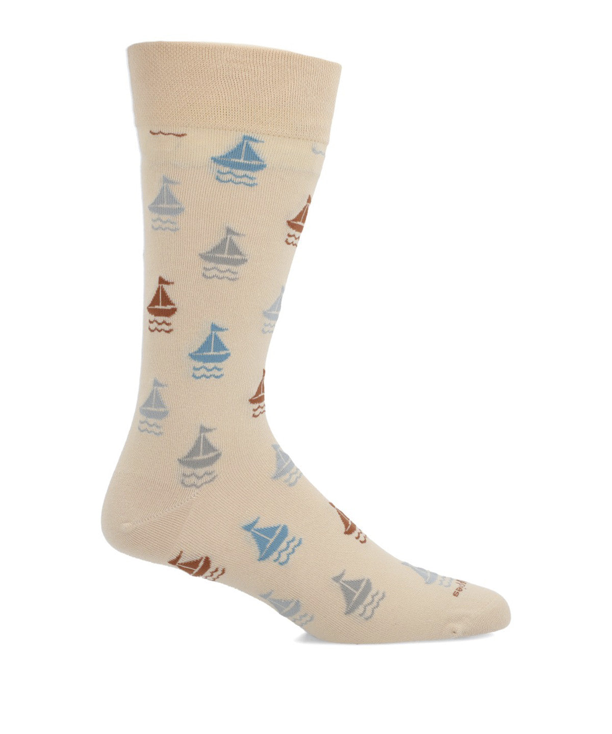 Calcetin Algodón Hombre C Cuff Sailboat Gris Hush Puppies