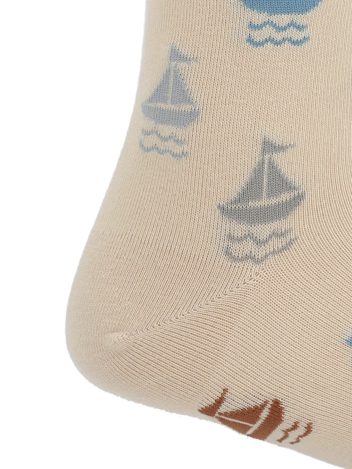 Calcetin Algodón Hombre C Cuff Sailboat Gris Hush Puppies