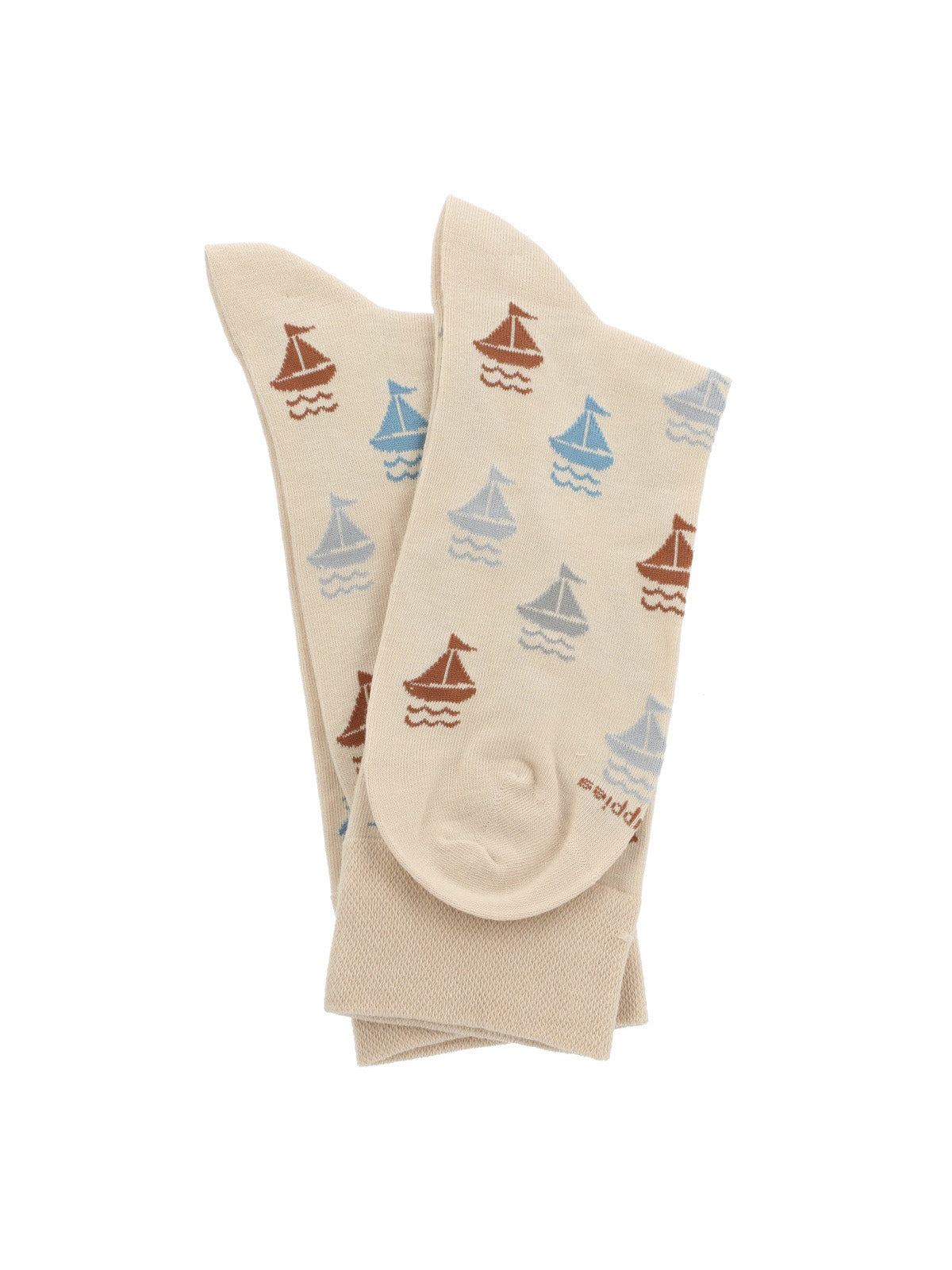 Calcetin Algodón Hombre C Cuff Sailboat Gris Hush Puppies
