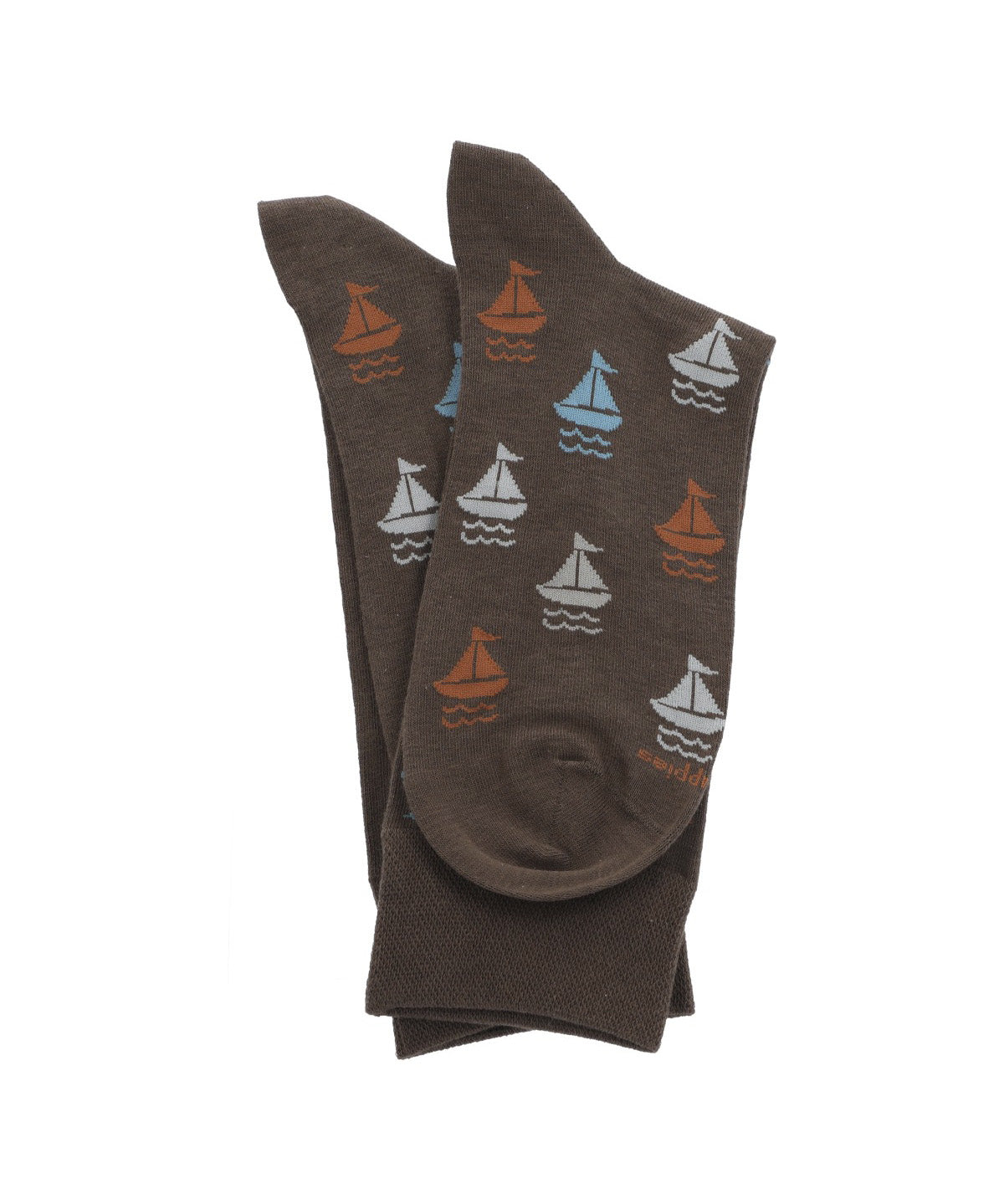 Calcetin Algodón Hombre C Cuff Sailboat Gris Hush Puppies