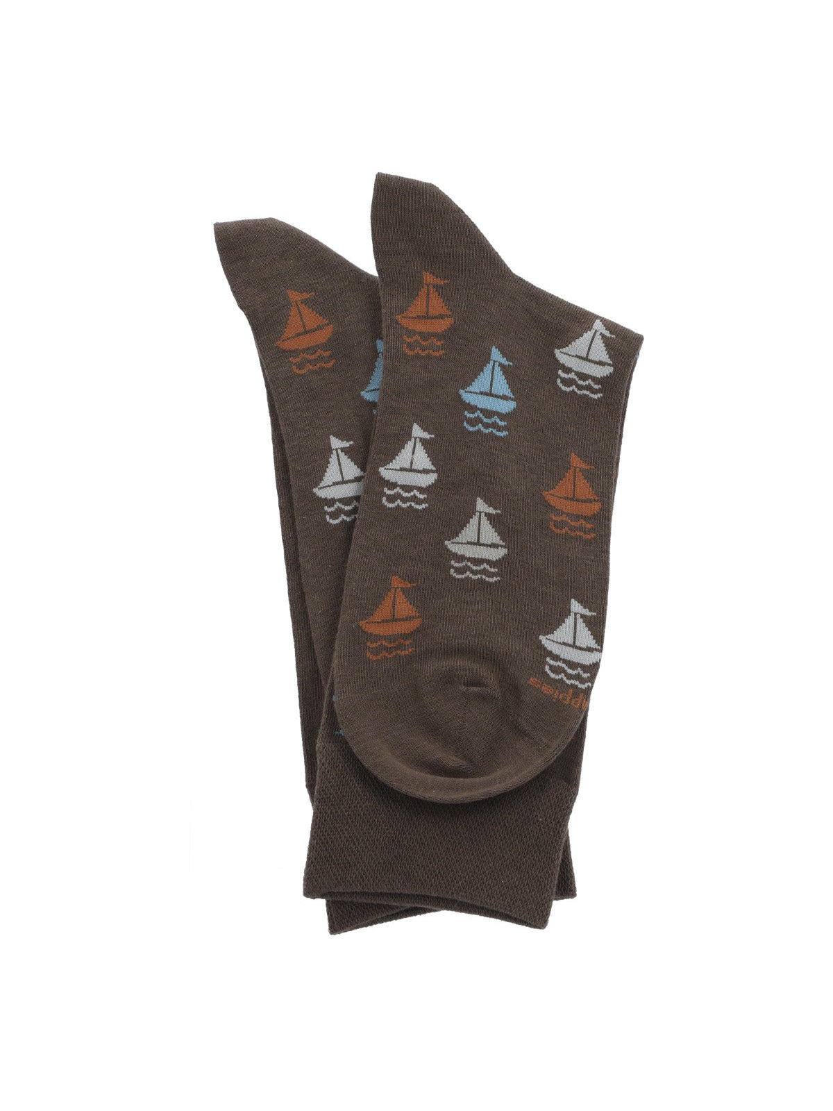 Calcetin Algodón Hombre C Cuff Sailboat Gris Hush Puppies
