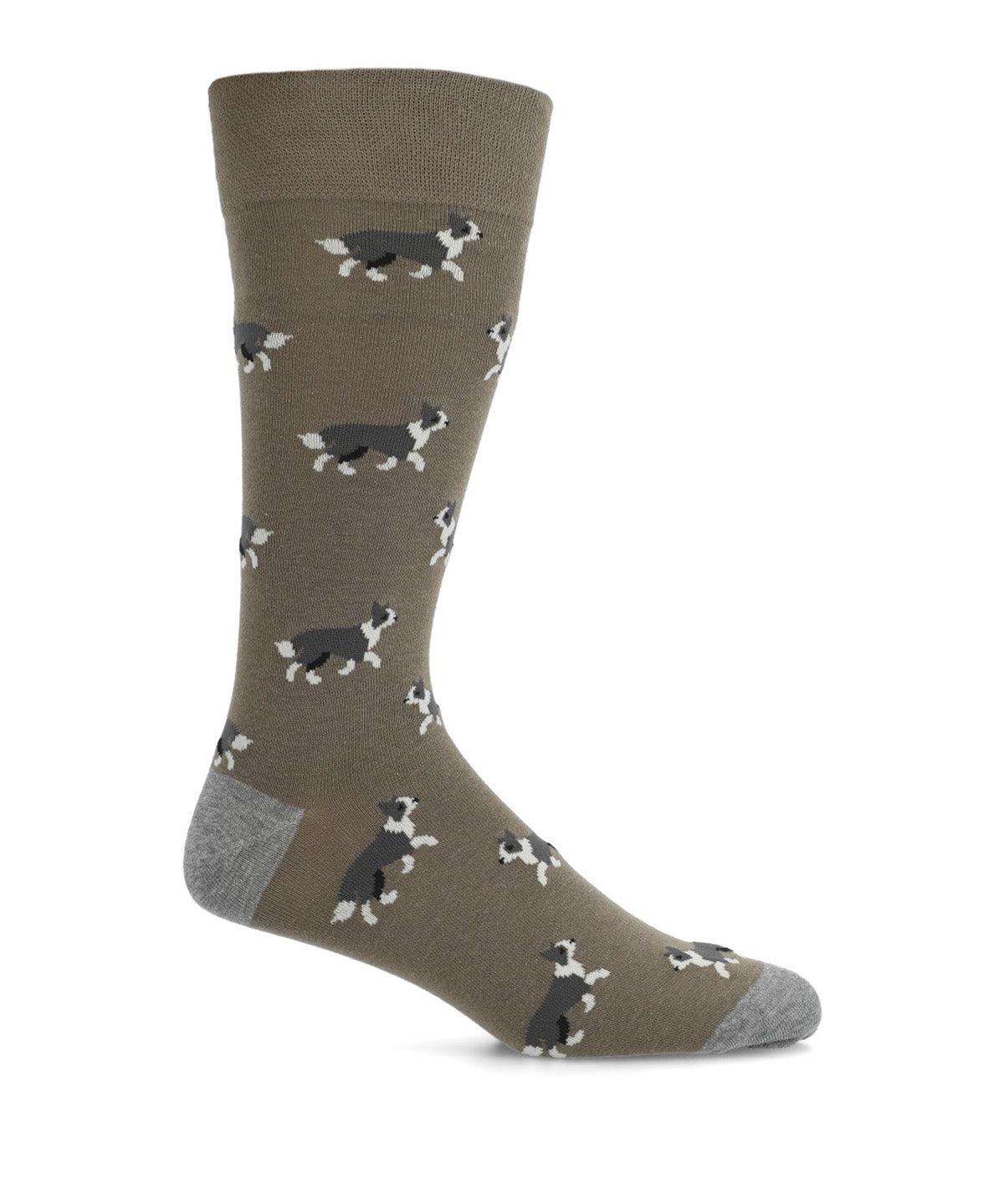 Calcetin Algodón Hombre C Cuff Border Gris Hush Puppies