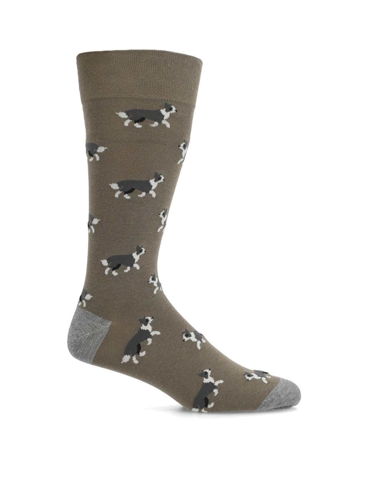 Calcetin Algodón Hombre C Cuff Border Gris Hush Puppies