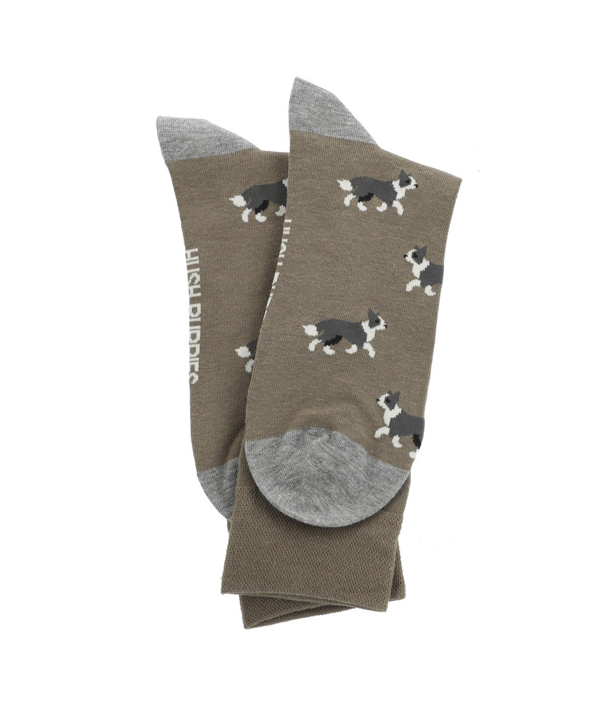 Calcetin Algodón Hombre C Cuff Border Gris Hush Puppies