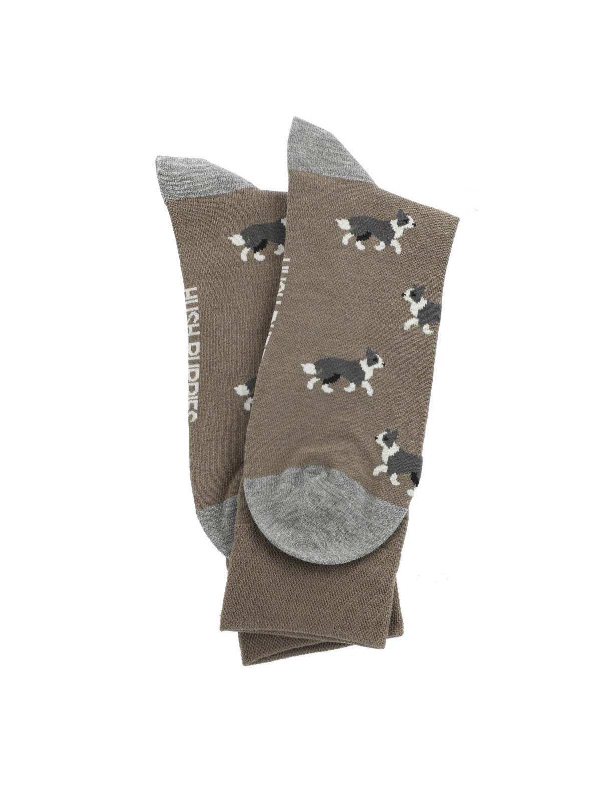 Calcetin Algodón Hombre C Cuff Border Gris Hush Puppies