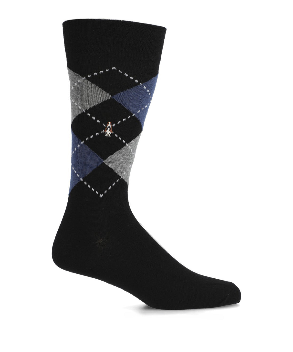 Calcetin Algodón Hombre C Cuff Rombo Gris Hush Puppies
