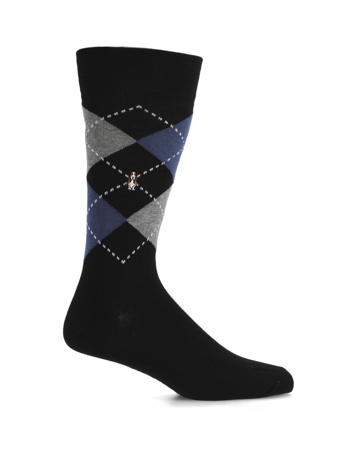 Calcetin Algodón Hombre C Cuff Rombo Gris Hush Puppies