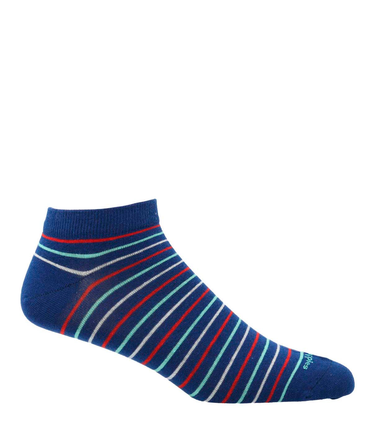 Calcetin Algodón Hombre Ped Stripes Azul Hush Puppies | Hush Puppies