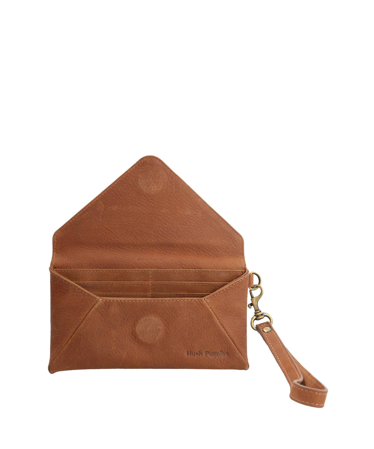 Billetera Cuero Mujer Th Moss Clucth Café Hush Puppies | Hush Puppies