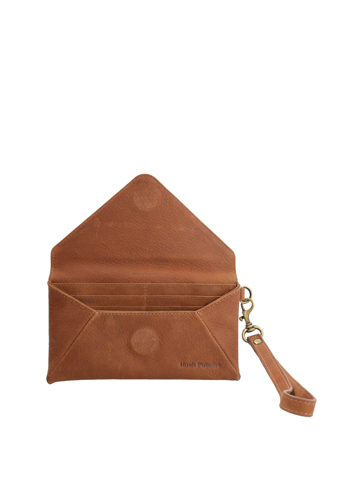 Billetera Cuero Mujer Th Moss Clucth Café Hush Puppies | Hush Puppies