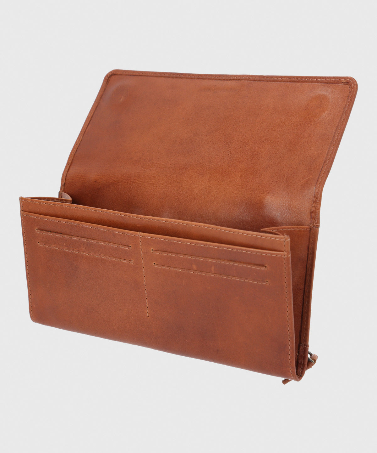 Billetera Cuero Mujer Om Farrow Strap Café Hush Puppies