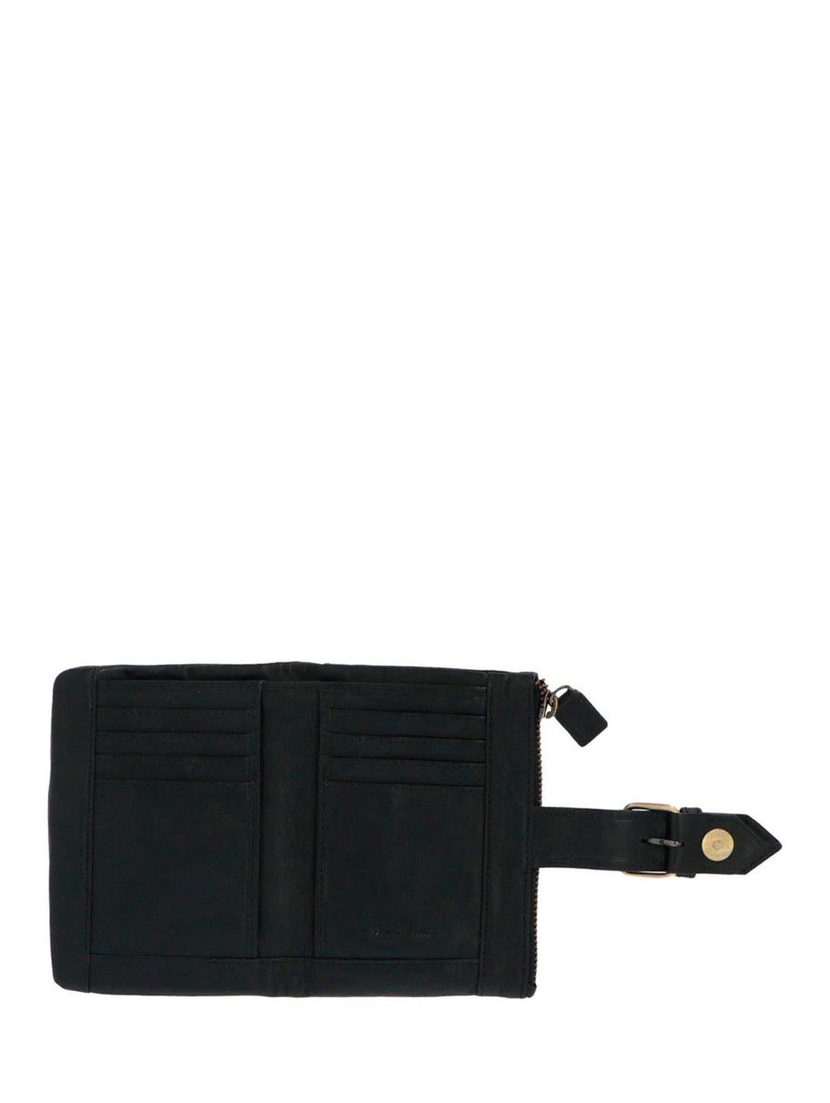 Billetera Cuero Mujer Ty Finney Buckle Negro Hush Puppies
