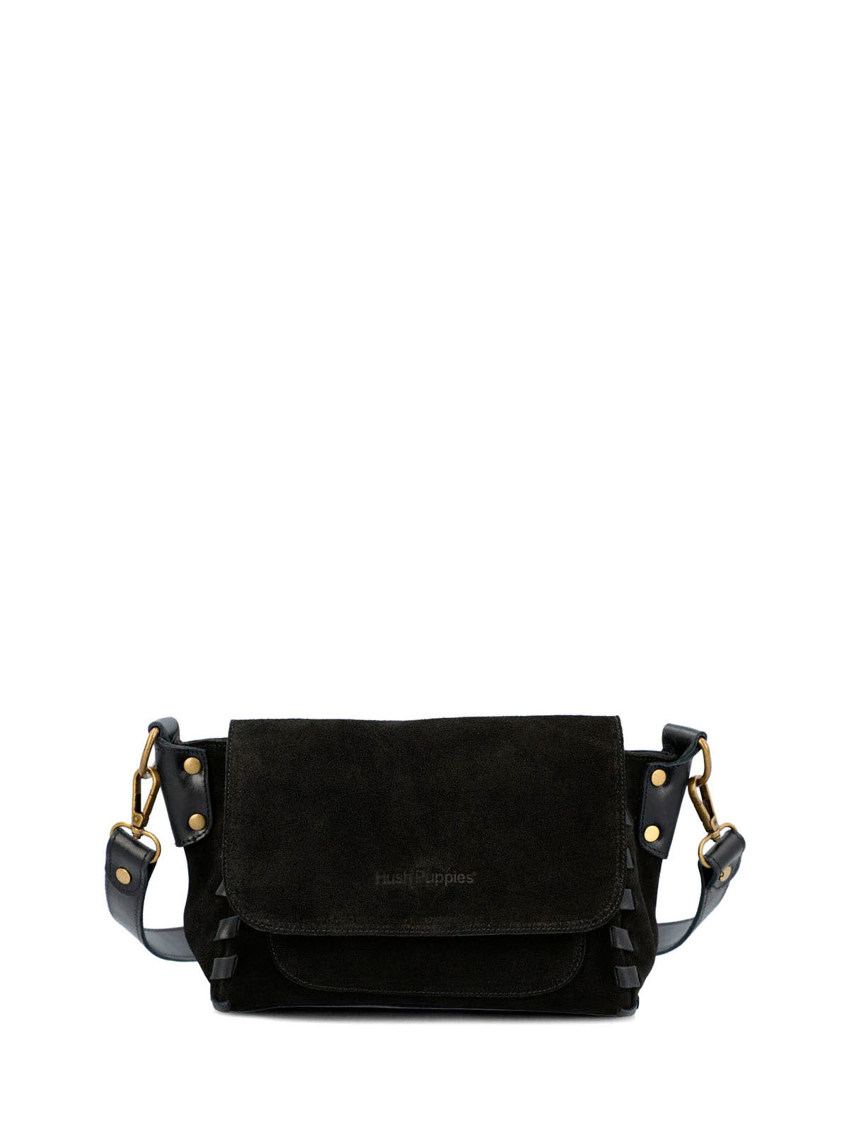Cartera Cuero Mujer Elliott Cross Negro Hush Puppies