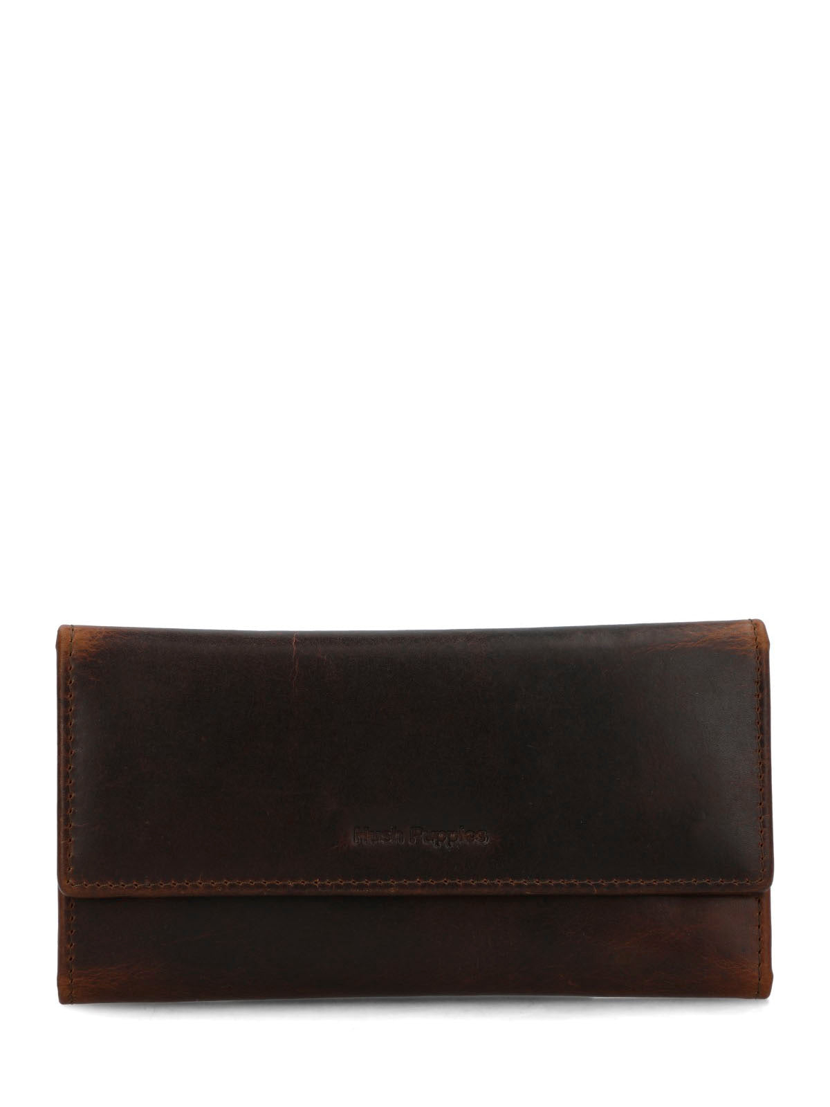 Billetera Cuero Mujer St Grier Flap Café Hush Puppies