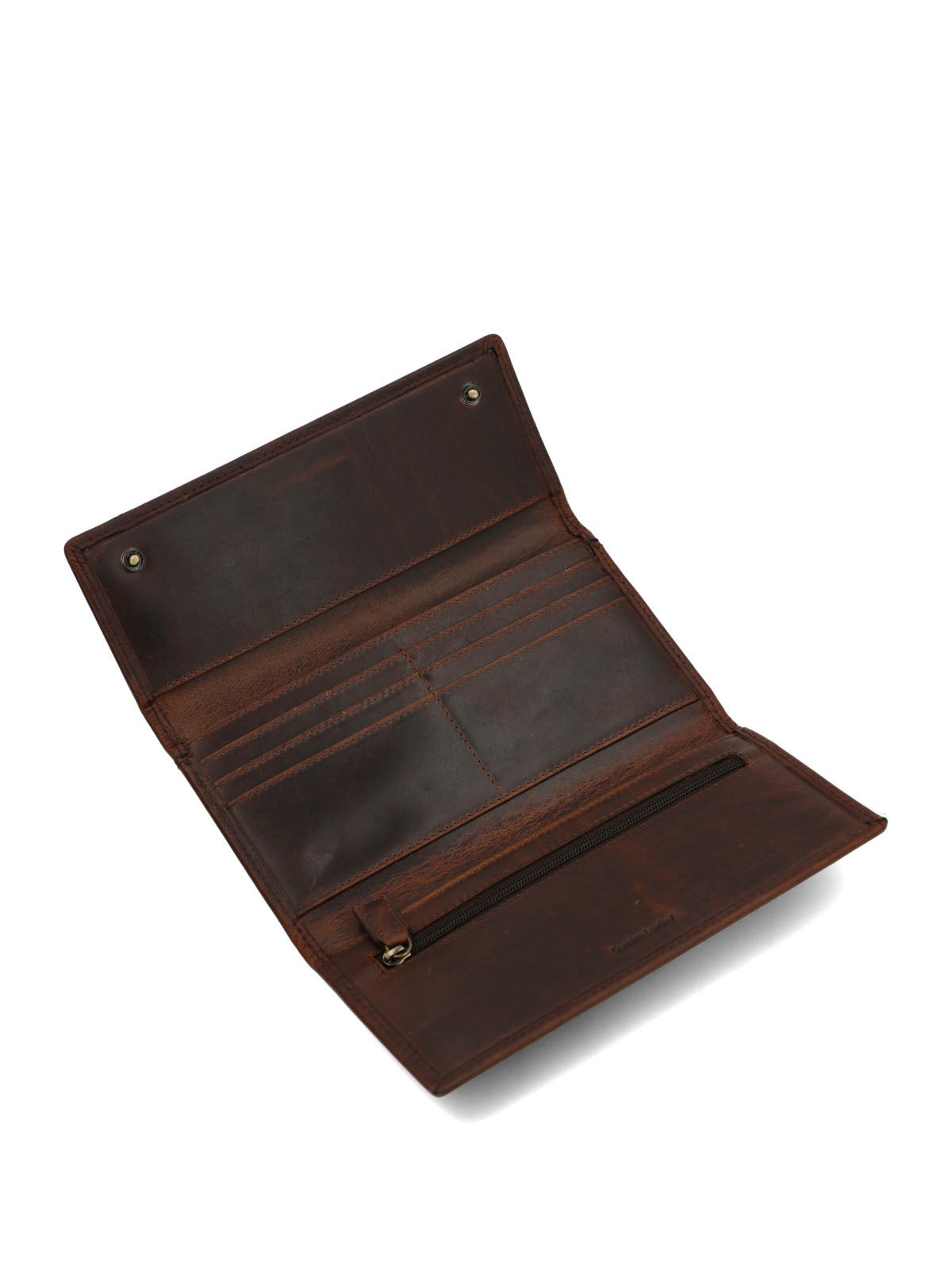 Billetera Cuero Mujer St Grier Flap Café Hush Puppies