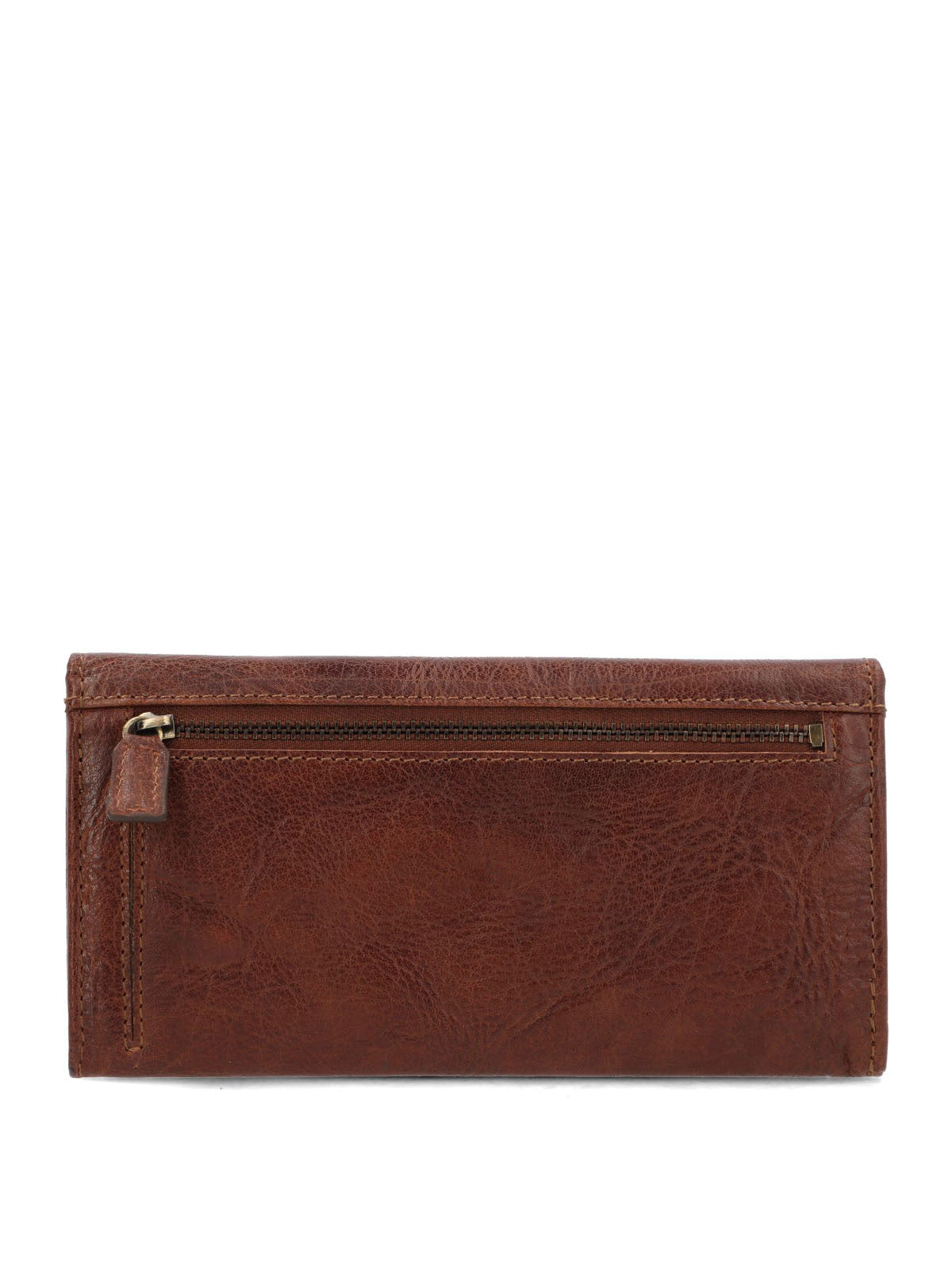 Billetera Cuero Mujer Vn Grady Flap Café Hush Puppies