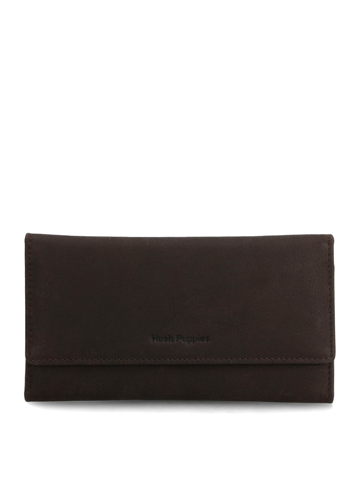 Billetera Cuero Mujer Th Galvin Flap Café Hush Puppies