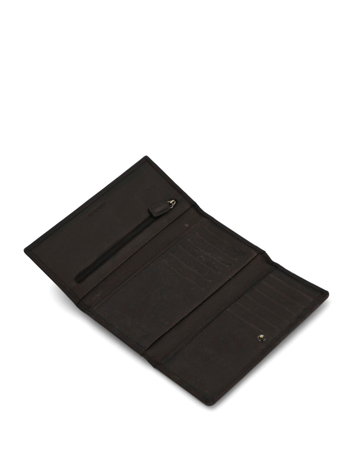 Billetera Cuero Mujer Th Galvin Flap Café Hush Puppies