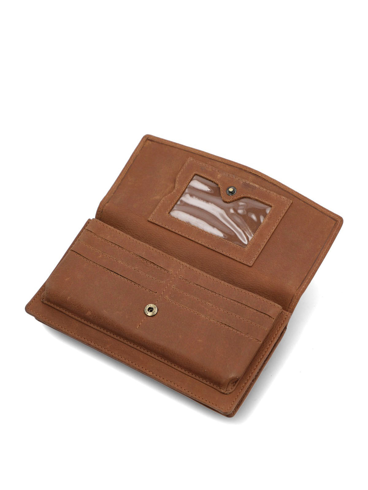 Billetera Cuero Mujer Garrett Cross Café Hush Puppies