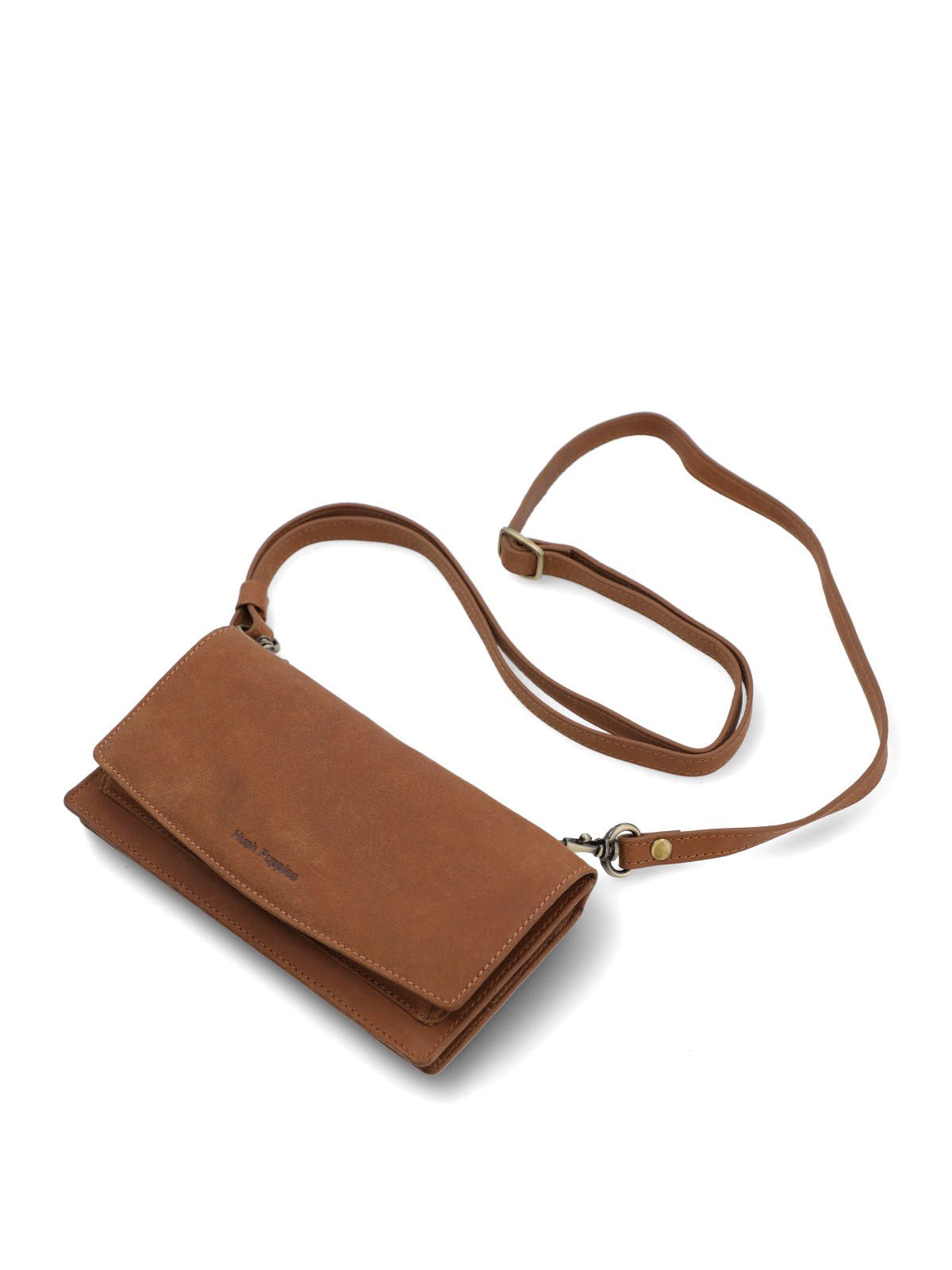 Billetera Cuero Mujer Garrett Cross Café Hush Puppies