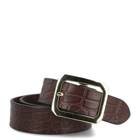 Cinturon Cuero Mujer Hpw Croco Café Hush Puppies