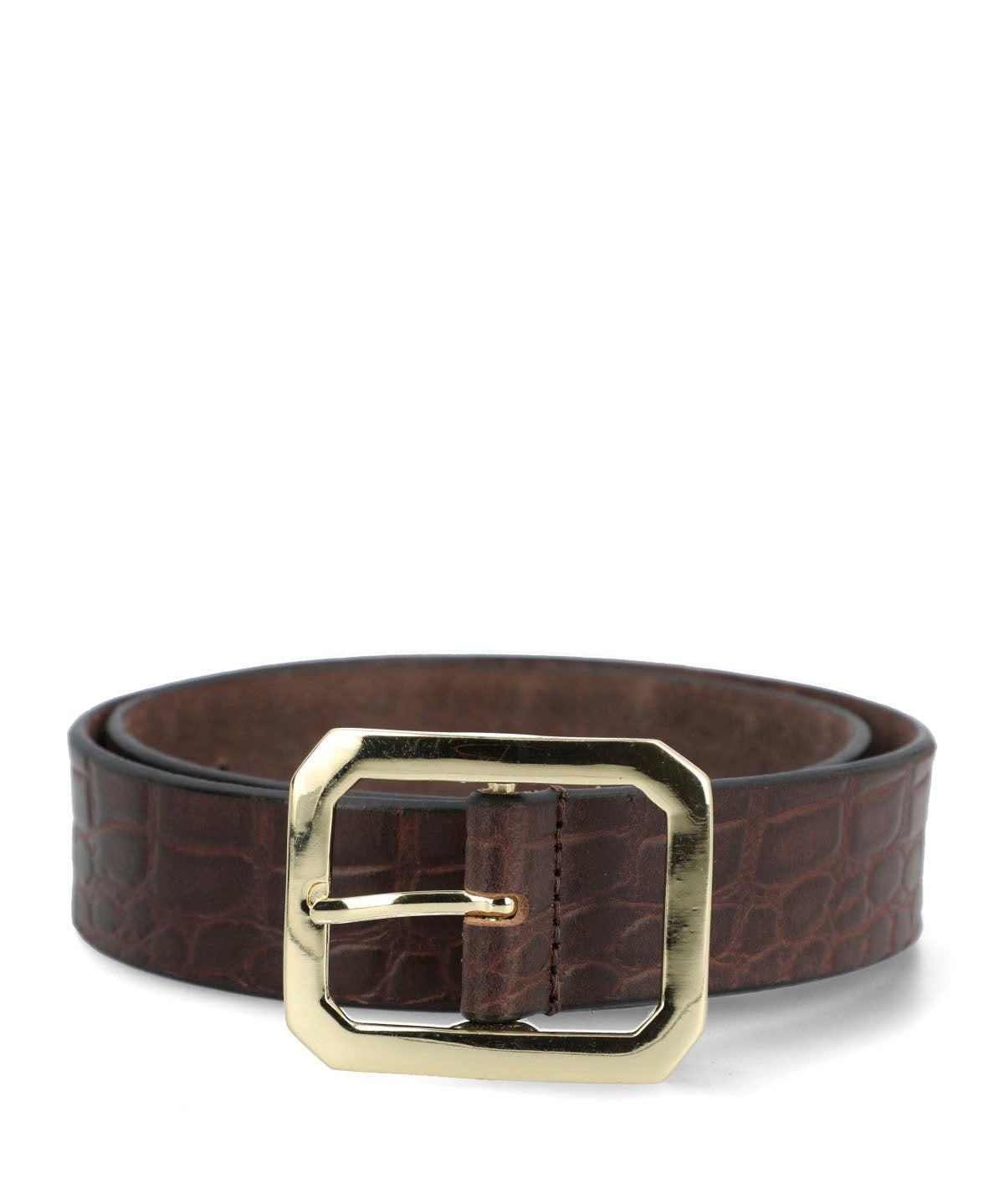 Cinturon Cuero Mujer Hpw Croco Café Hush Puppies