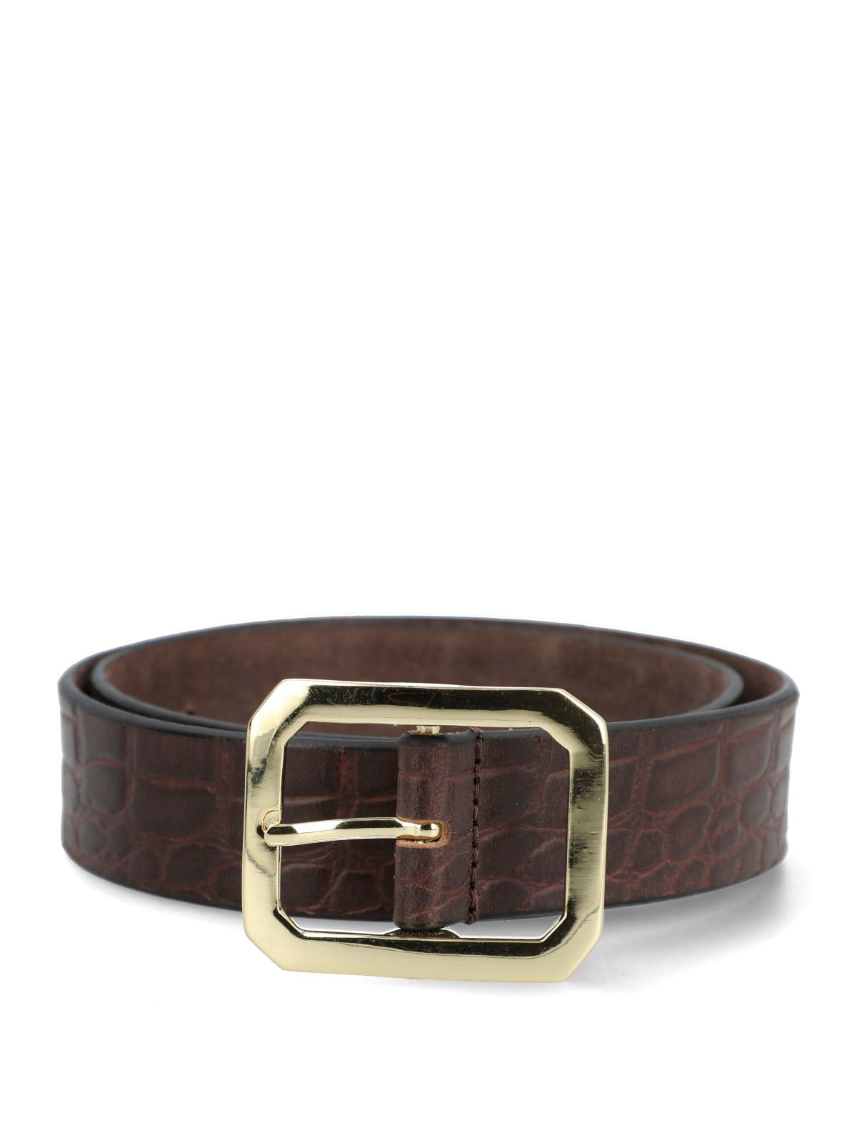 Cinturon Cuero Mujer Hpw Croco Café Hush Puppies