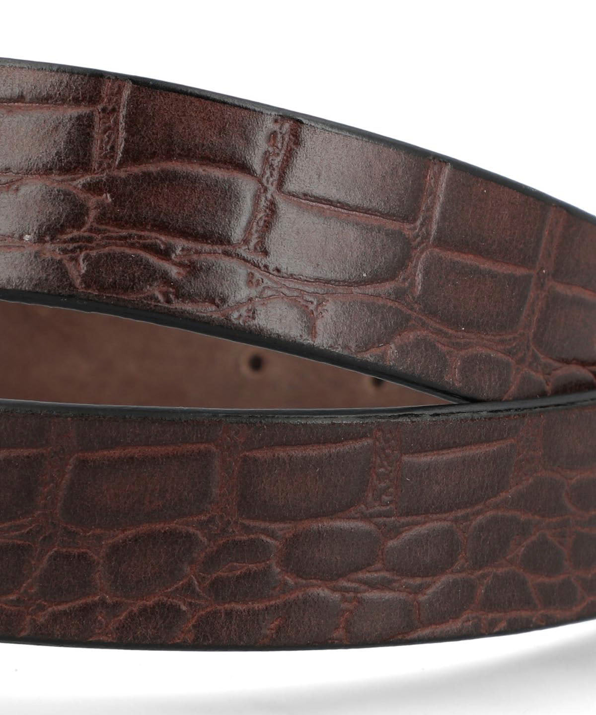 Cinturon Cuero Mujer Hpw Croco Café Hush Puppies