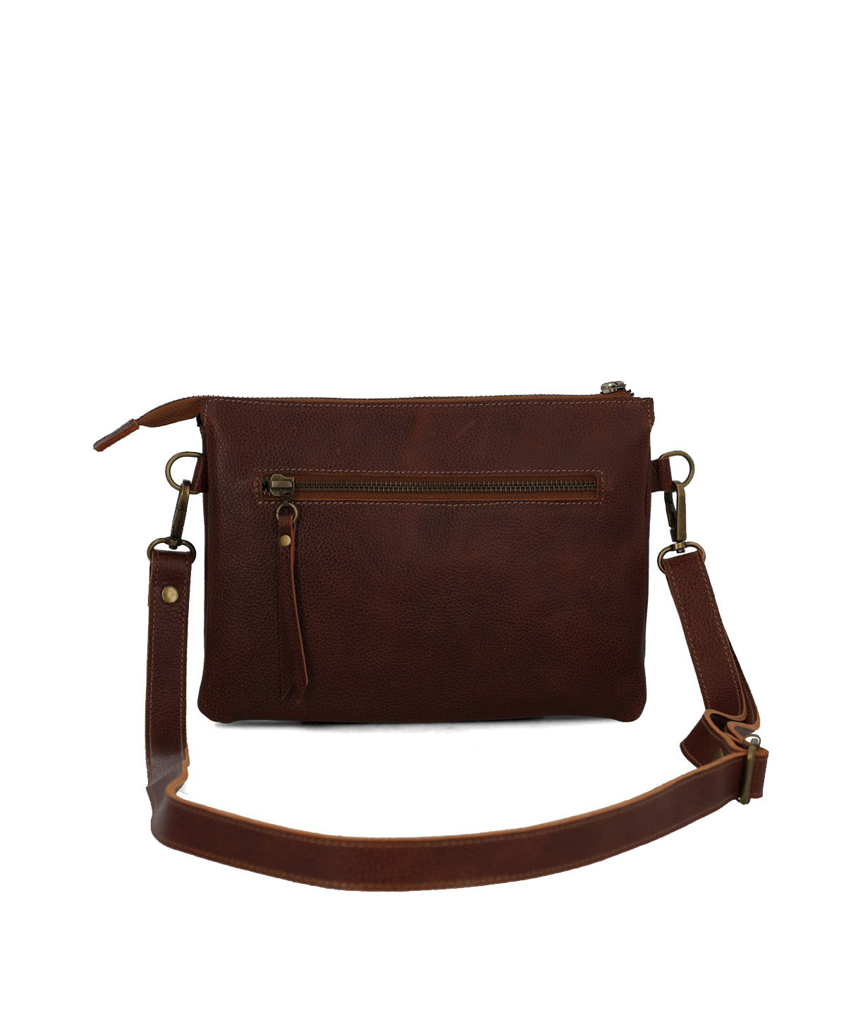 Cartera Cuero Mujer Fausta Cross Café