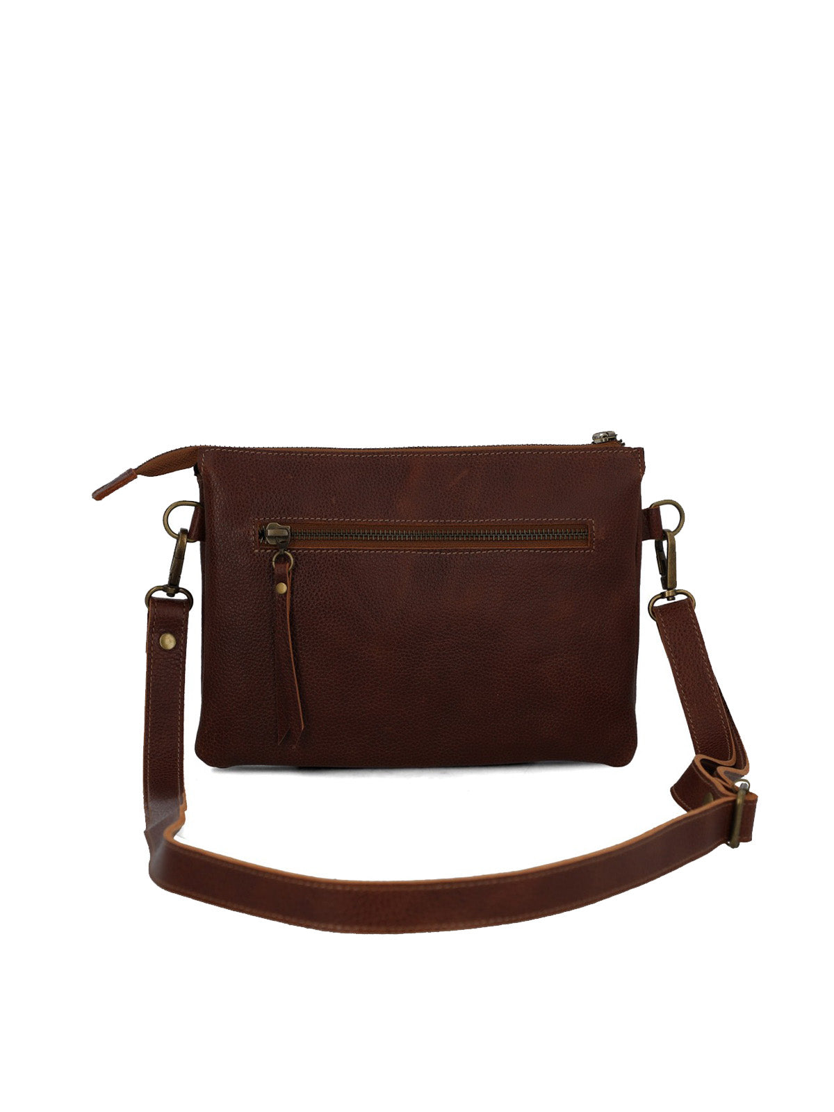 Cartera Cuero Mujer Fausta Cross Café