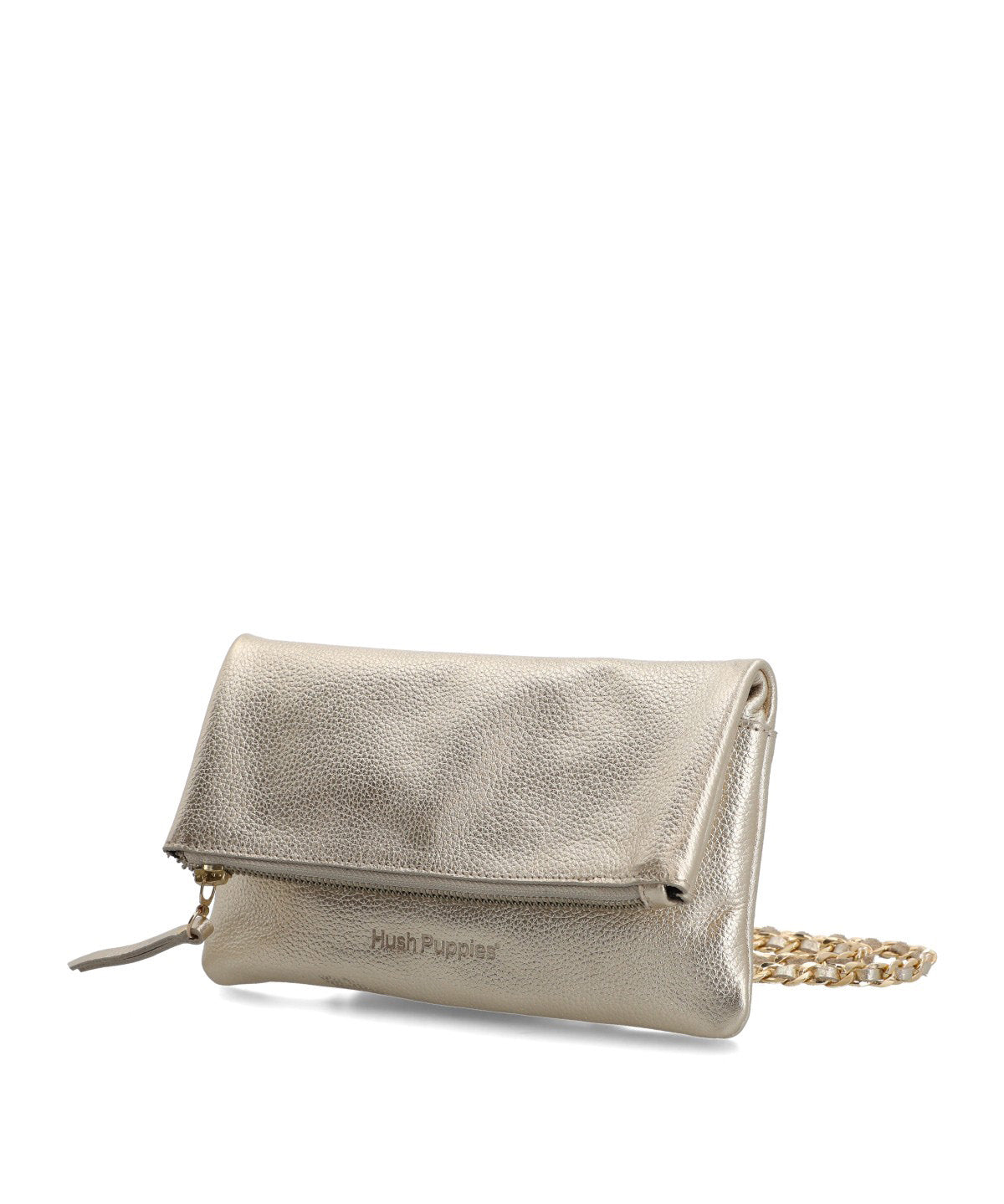 Cartera Cuero Mujer Funny Cross Metalizado