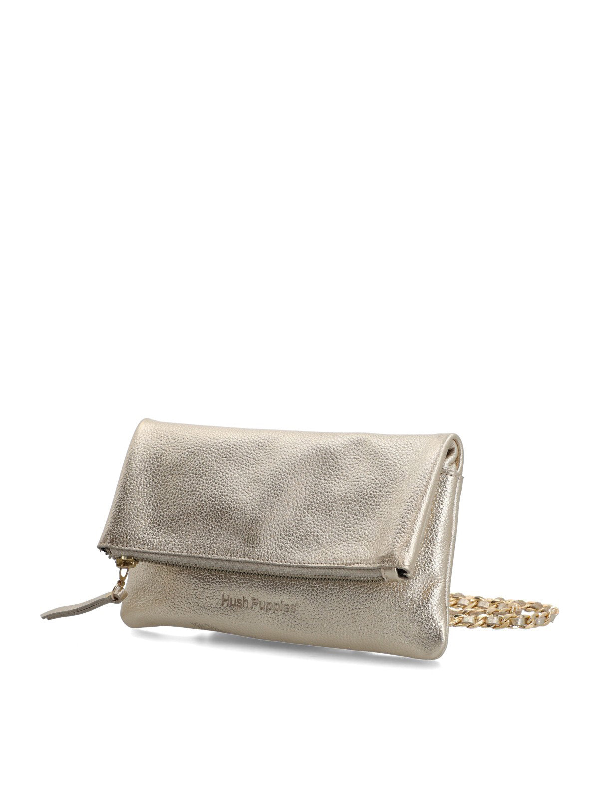Cartera Cuero Mujer Funny Cross Metalizado