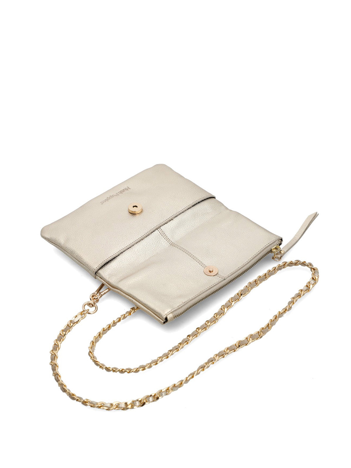 Cartera Cuero Mujer Funny Cross Metalizado