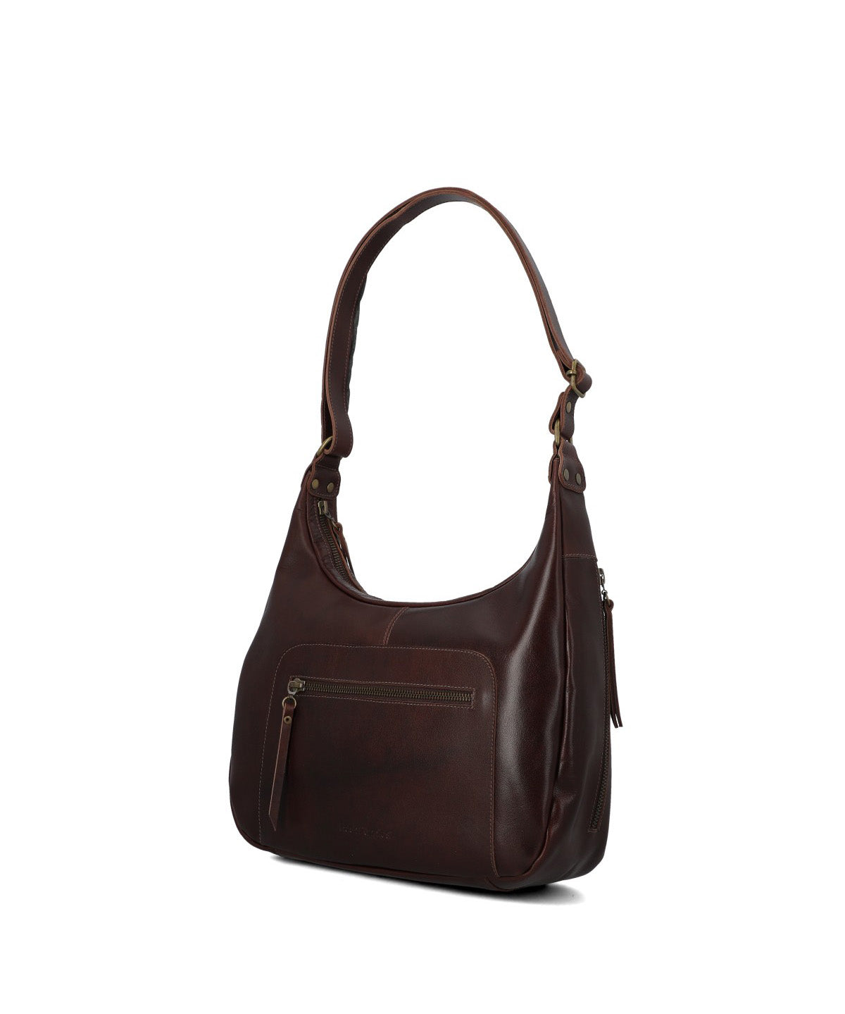 Cartera Cuero Mujer Fatma Hobo Café
