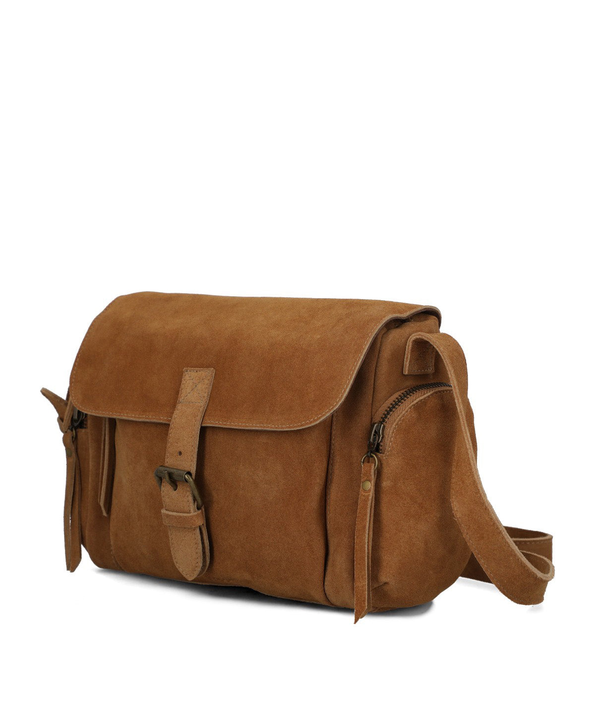 Cartera Cuero Mujer Ferney Cross Café