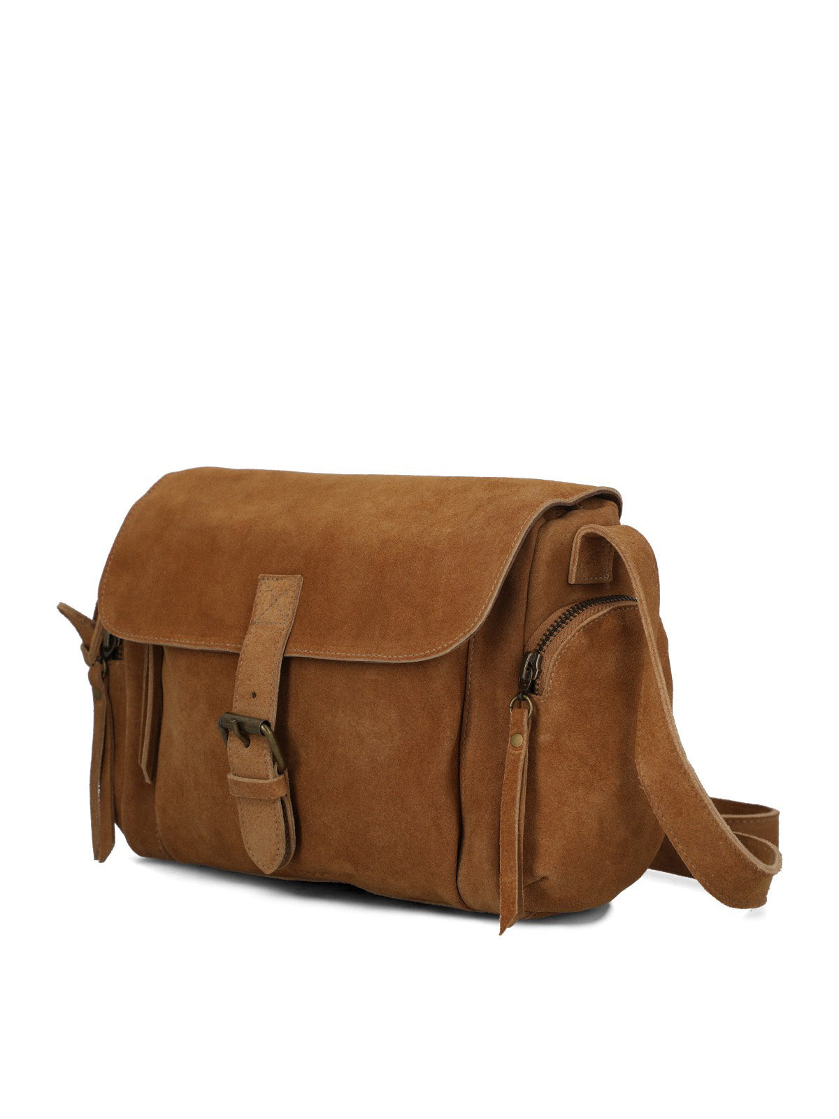 Cartera Cuero Mujer Ferney Cross Café