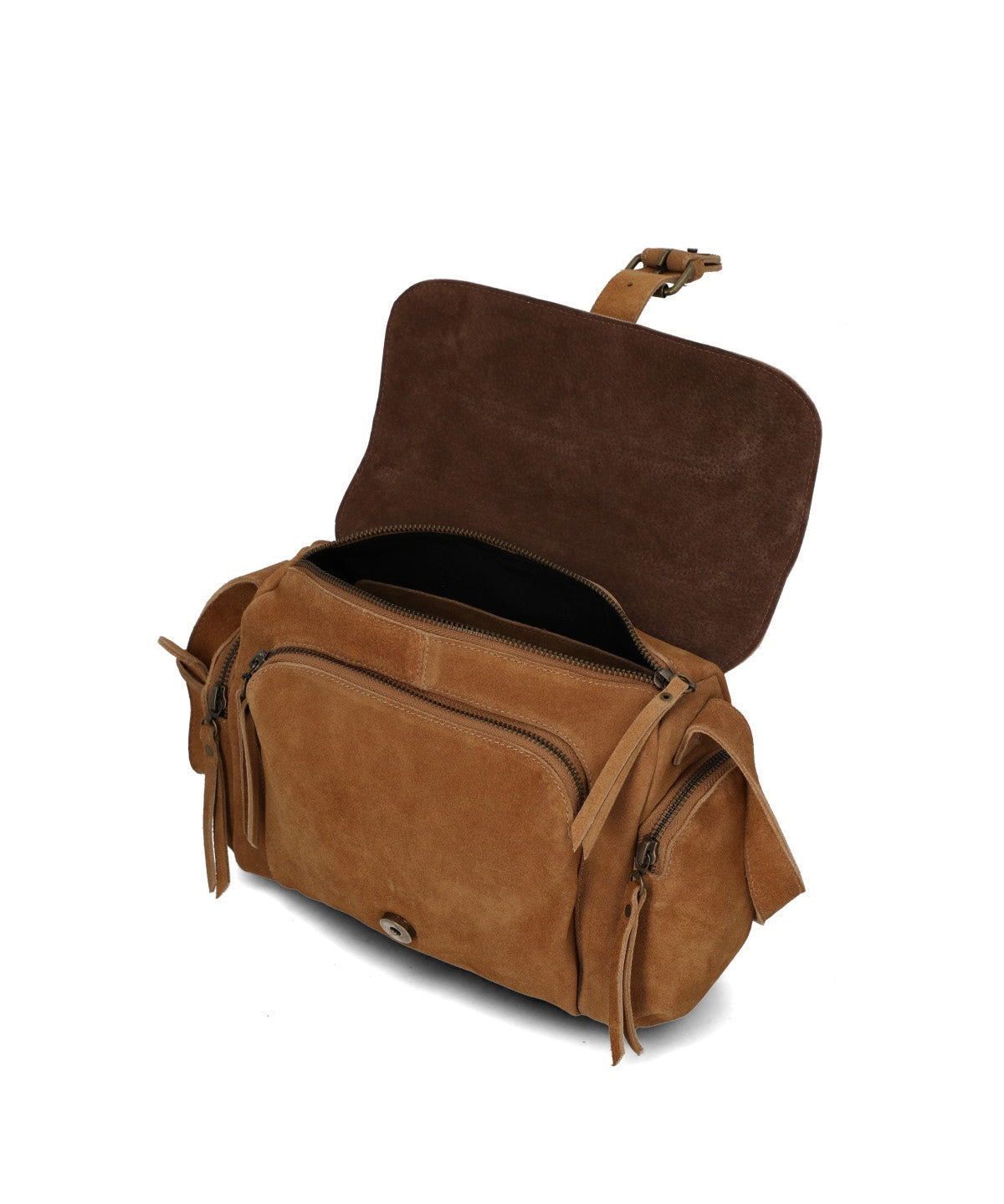 Cartera Cuero Mujer Ferney Cross Café