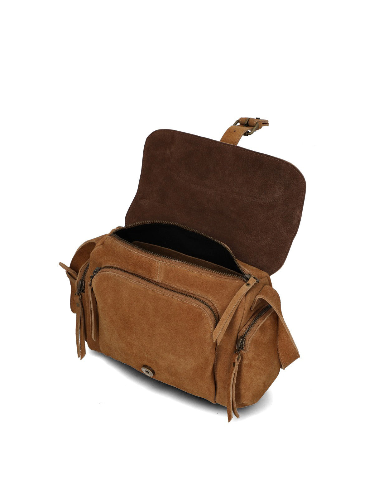 Cartera Cuero Mujer Ferney Cross Café