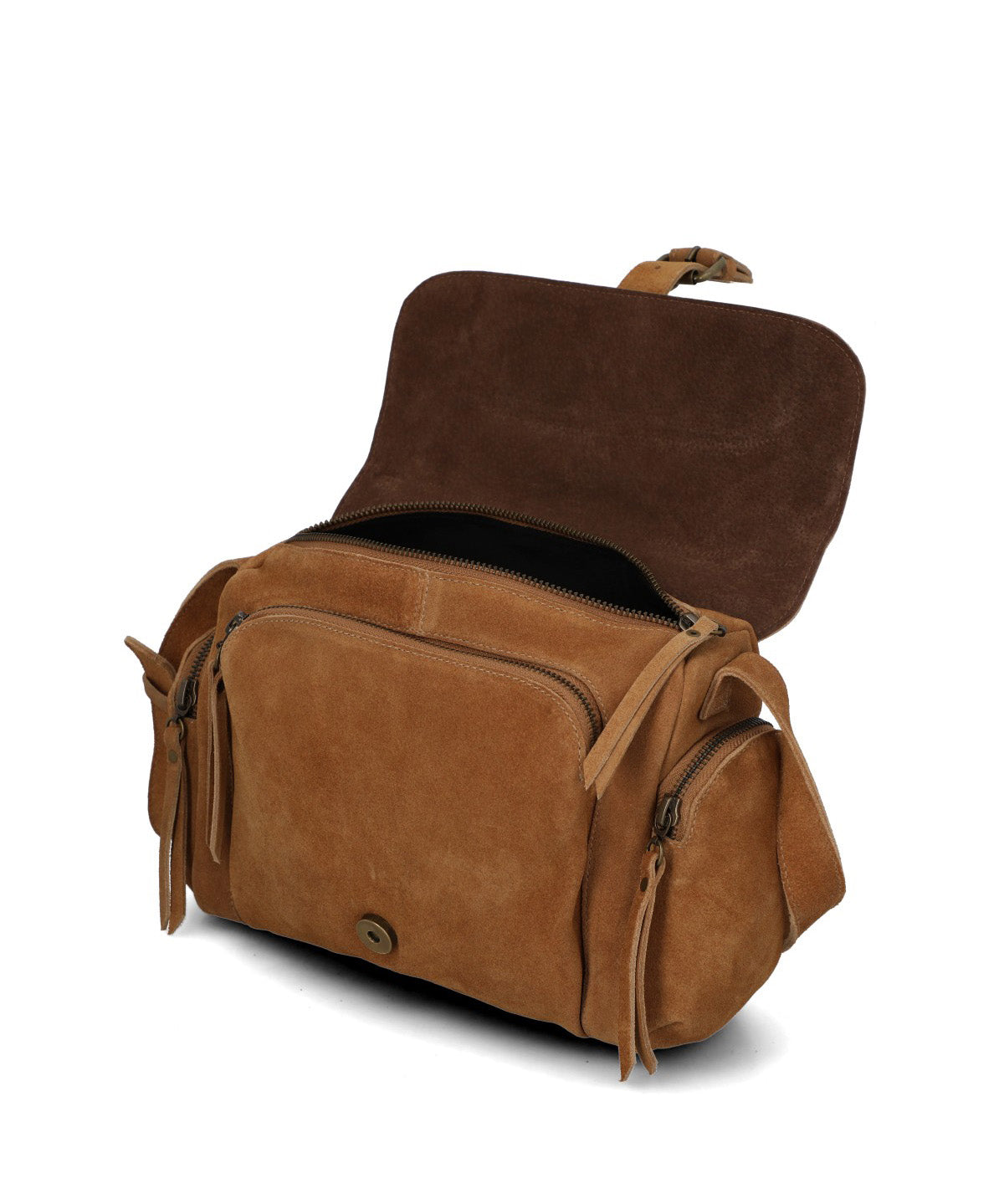 Cartera Cuero Mujer Ferney Cross Café