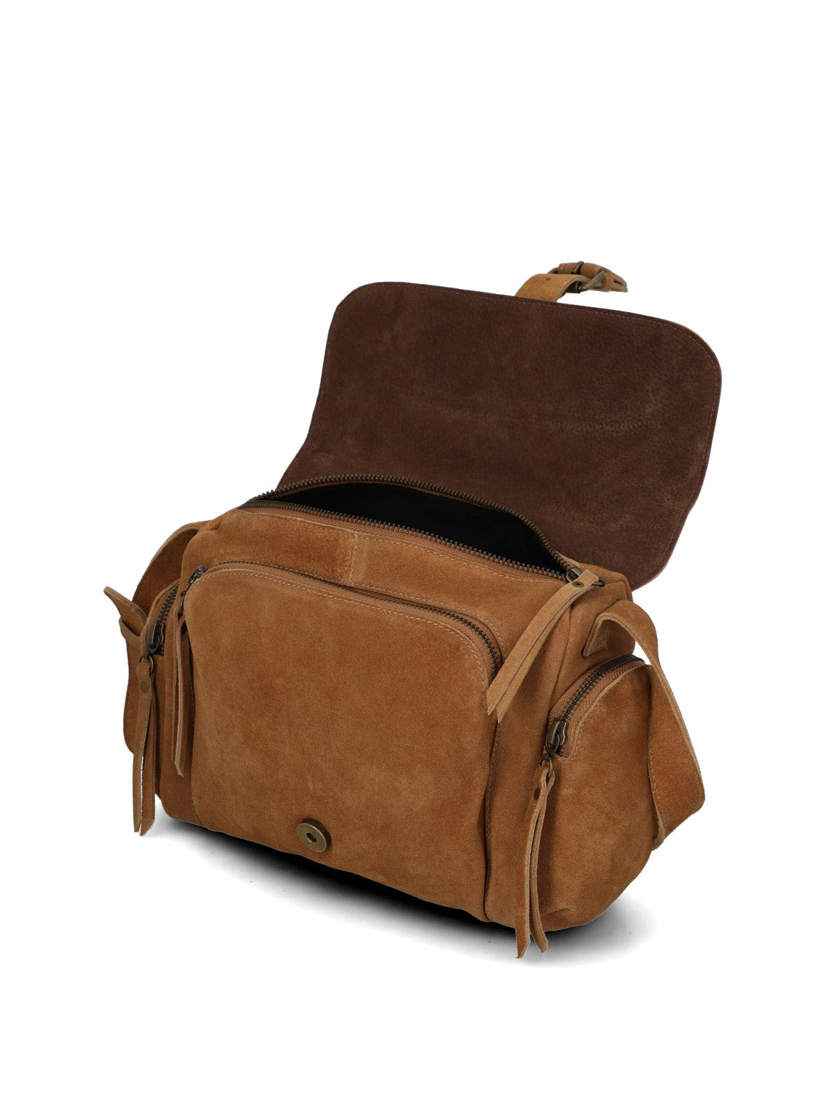 Cartera Cuero Mujer Ferney Cross Café