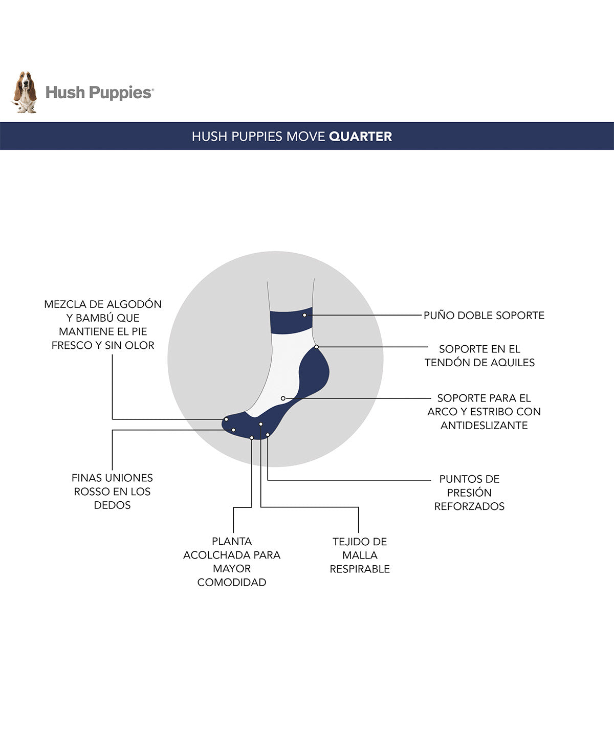 Calcetín Bambú Mujer Pack Move Quarter