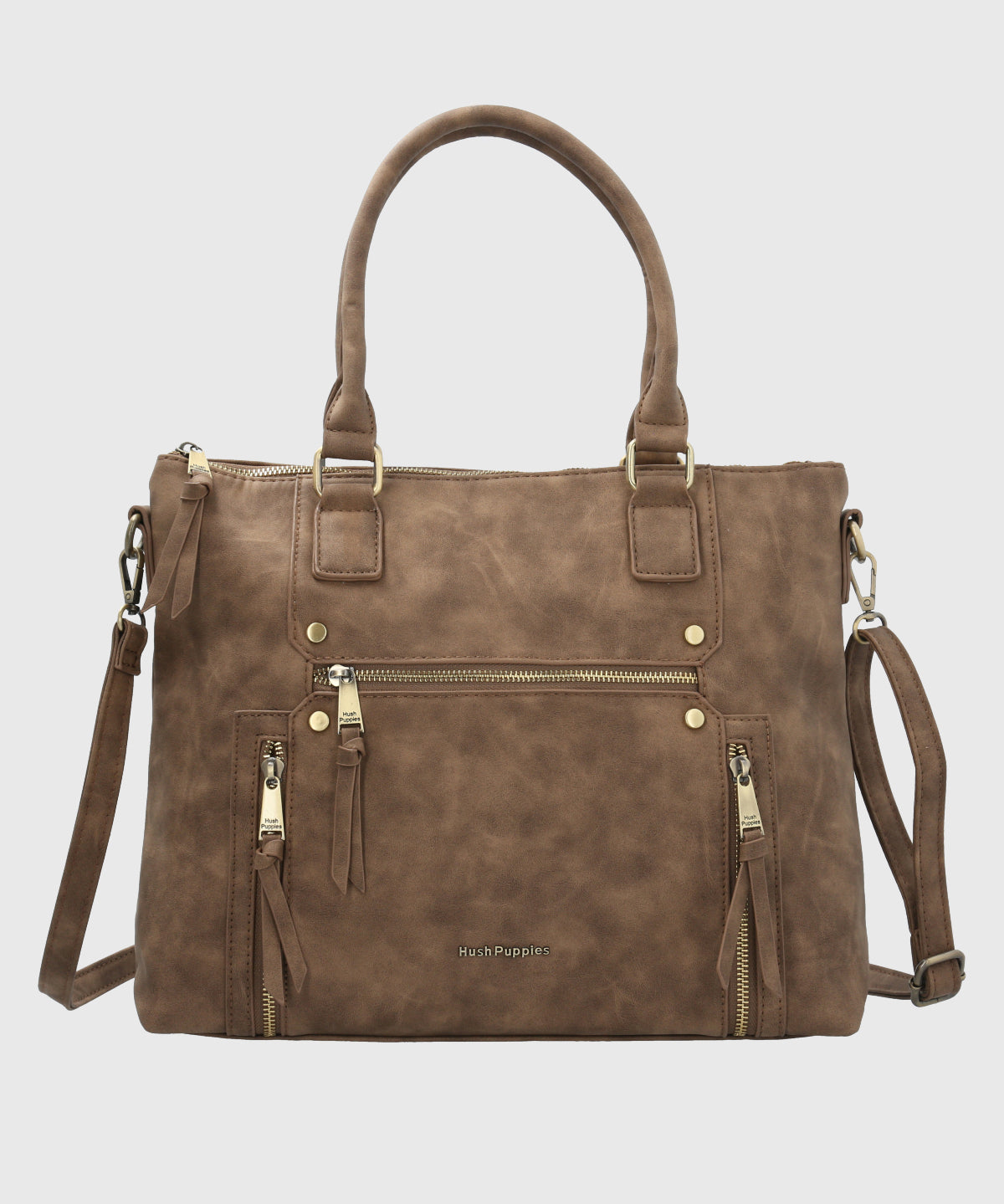 Cartera Ecocuero Mujer Devine Bag Café Hush Puppies-Hush Puppies Chile