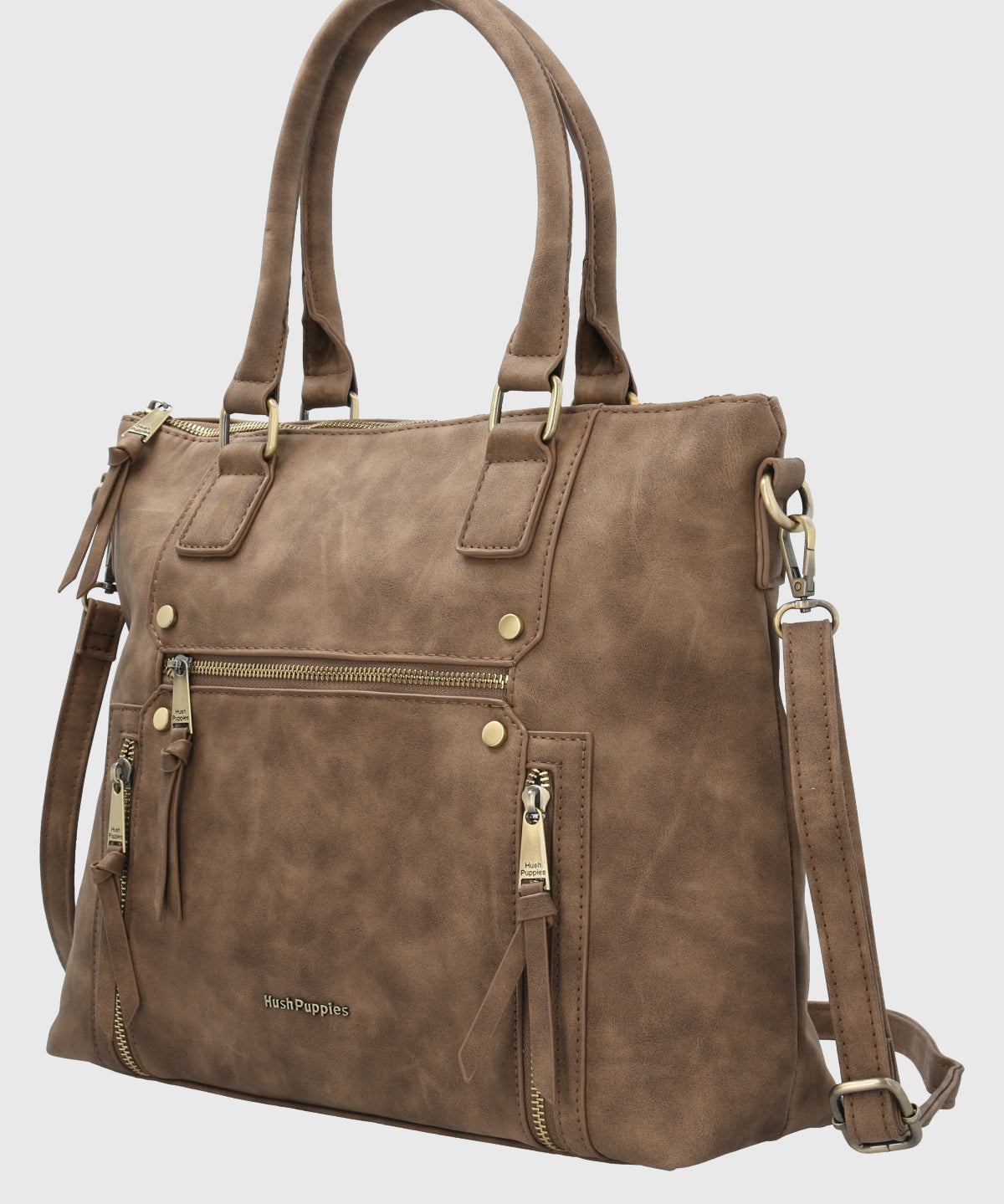 Cartera Ecocuero Mujer Devine Bag Café Hush Puppies-Hush Puppies Chile