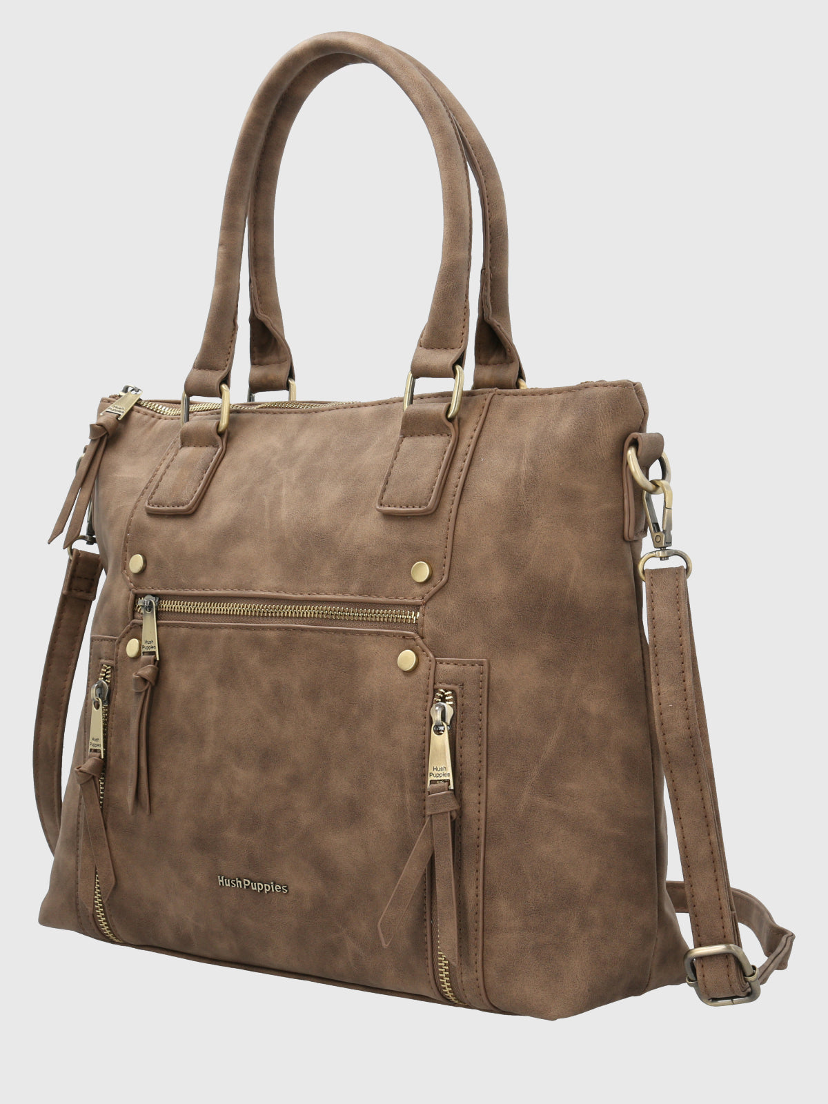 Cartera Ecocuero Mujer Devine Bag Café Hush Puppies-Hush Puppies Chile