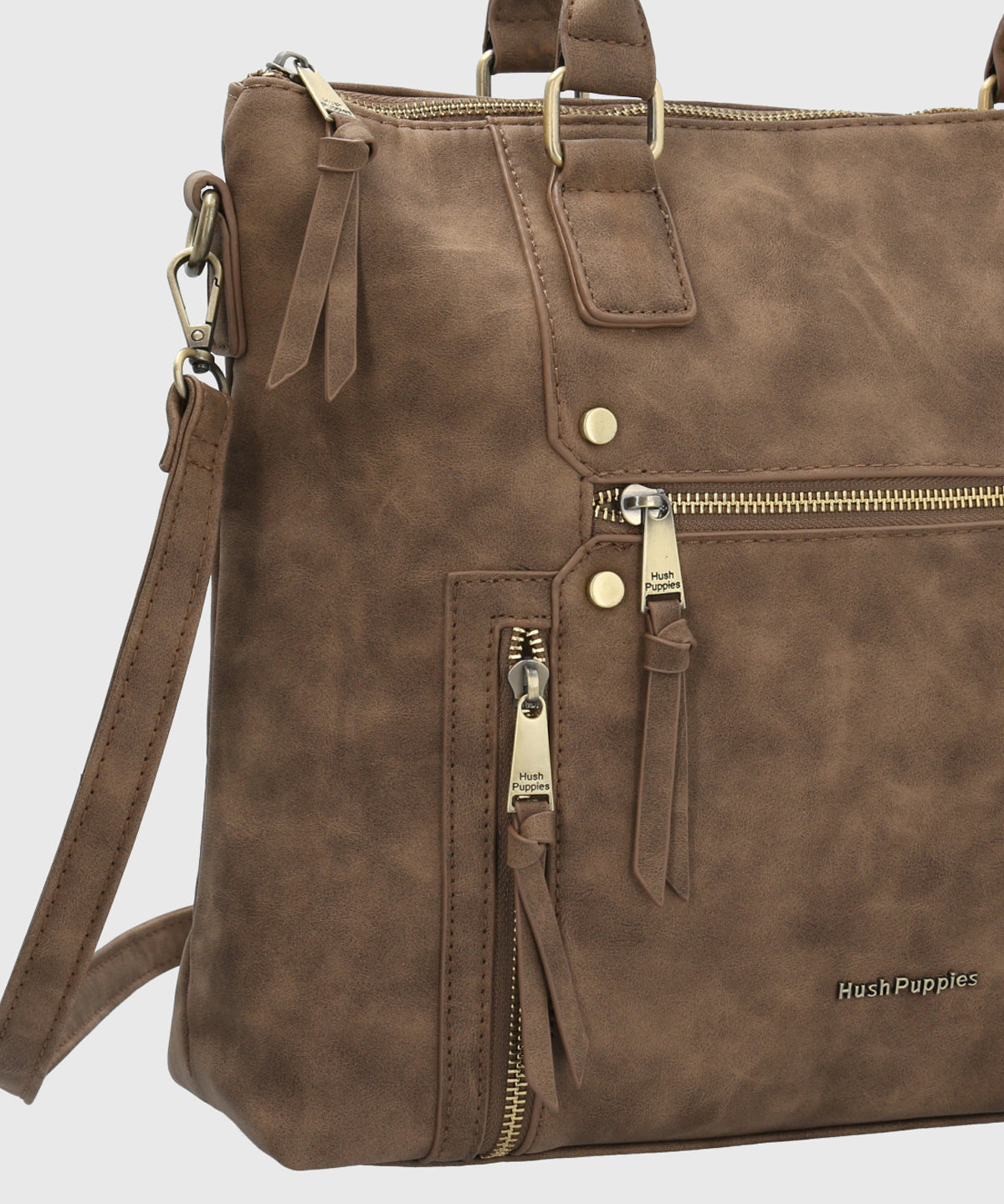 Cartera Ecocuero Mujer Devine Bag Café Hush Puppies-Hush Puppies Chile