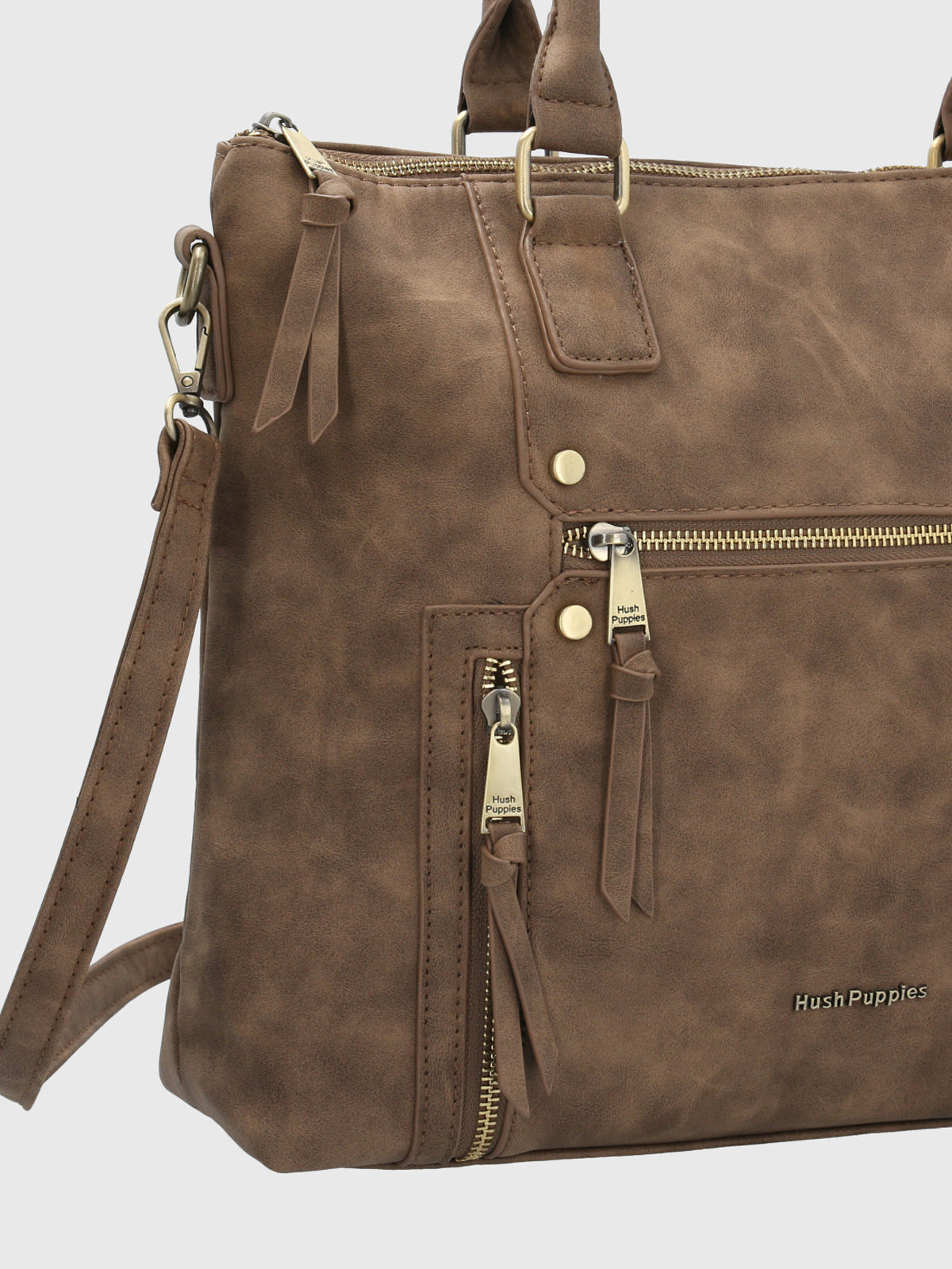 Cartera Ecocuero Mujer Devine Bag Café Hush Puppies-Hush Puppies Chile