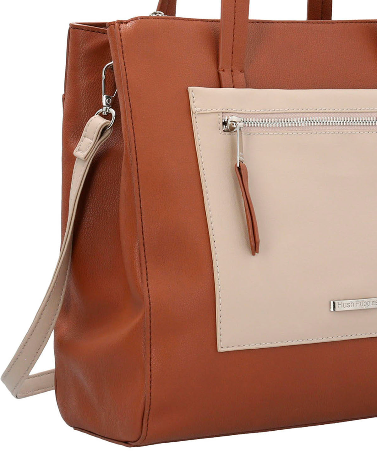 Cartera Ecocuero Mujer Barker Tote Café Hush Puppies | Hush Puppies